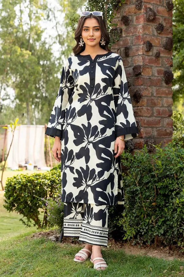 Black Printed Kurta with Palazzo